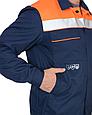 Костюм "СИРИУС-МАСТЕР" летний: куртка, полукомбинезон, темно-синий с оранжевой отделкой, фото 6