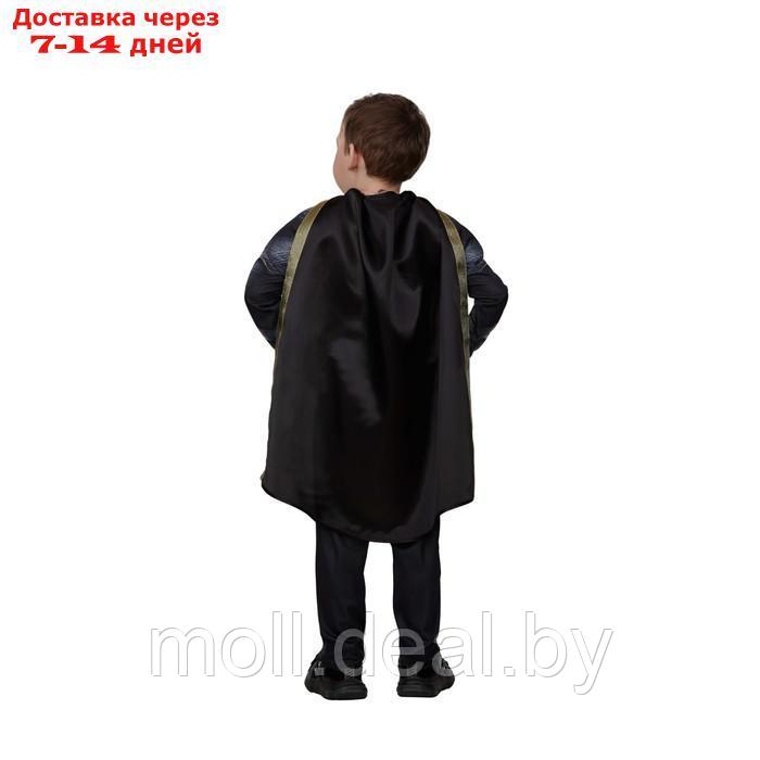 Карнавальный костюм "Чёрный Адам" с мускулами, р.32, рост 128 см - фото 3 - id-p198326158