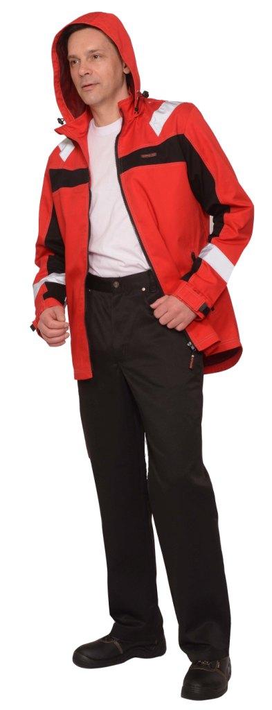 Костюм СИРИУС-СИДНЕЙ куртка, брюки красный с черным - фото 3 - id-p198358033