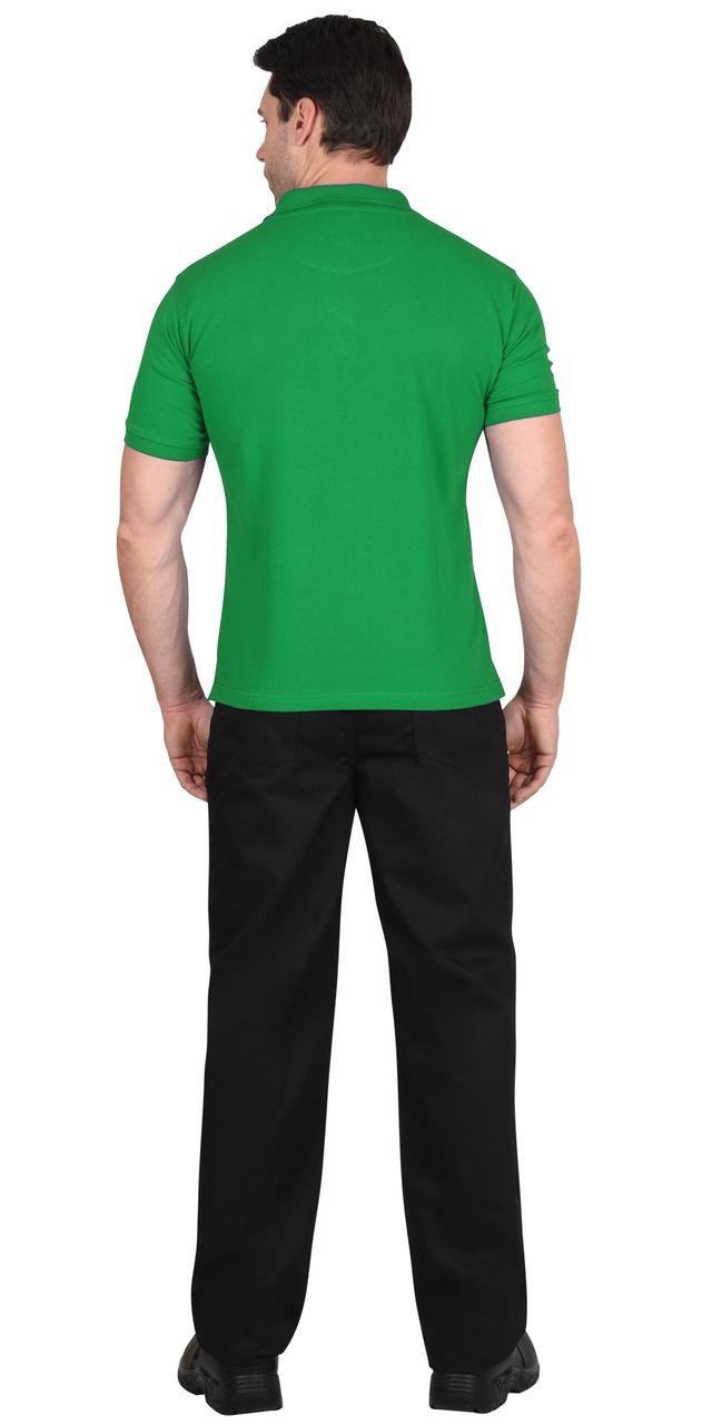Рубашка-поло св.зеленая короткие рукава с манжетом, пл.180 г/м2 - фото 3 - id-p198360136