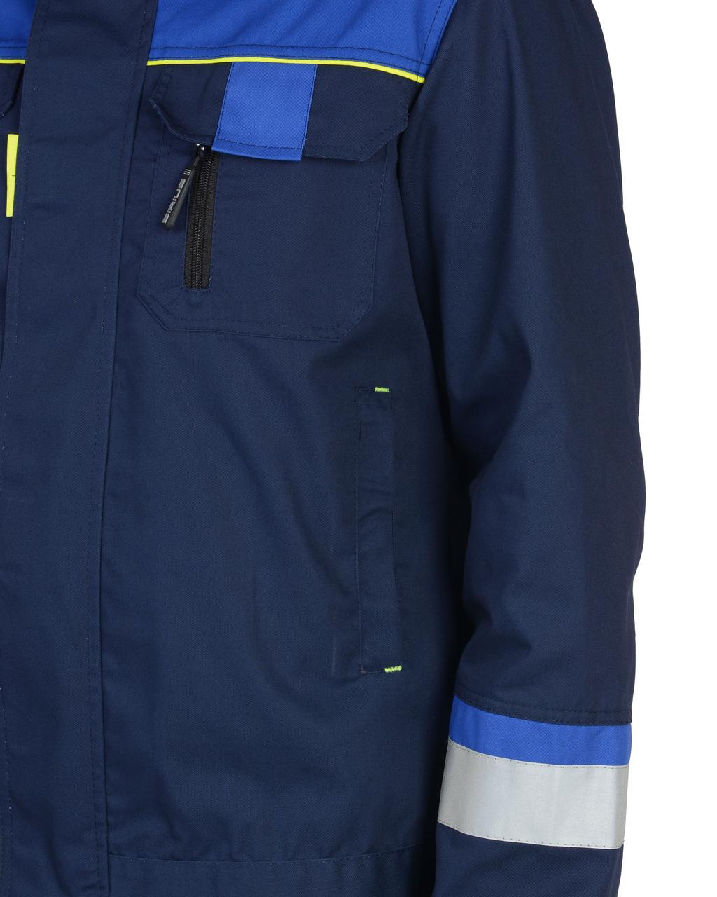 Куртка СИРИУС-БОСТОН т.синяя с васильковой и черной отделкой - фото 6 - id-p198359178