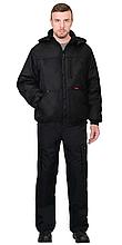 Куртка СИРИУС-ПРАГА-ЛЮКС короткая с капюшоном, черная