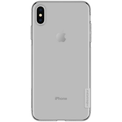 Силиконовый чехол Nillkin Nature TPU Case Серый для Apple iPhone XS Max - фото 1 - id-p198361723