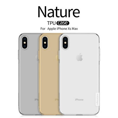 Силиконовый чехол Nillkin Nature TPU Case Серый для Apple iPhone XS Max - фото 4 - id-p198361723
