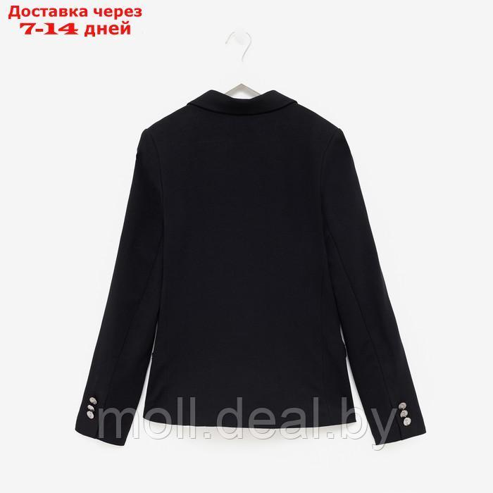 Пиджак для девочки, цвет черный, 128-134 см (36) - фото 3 - id-p198322507