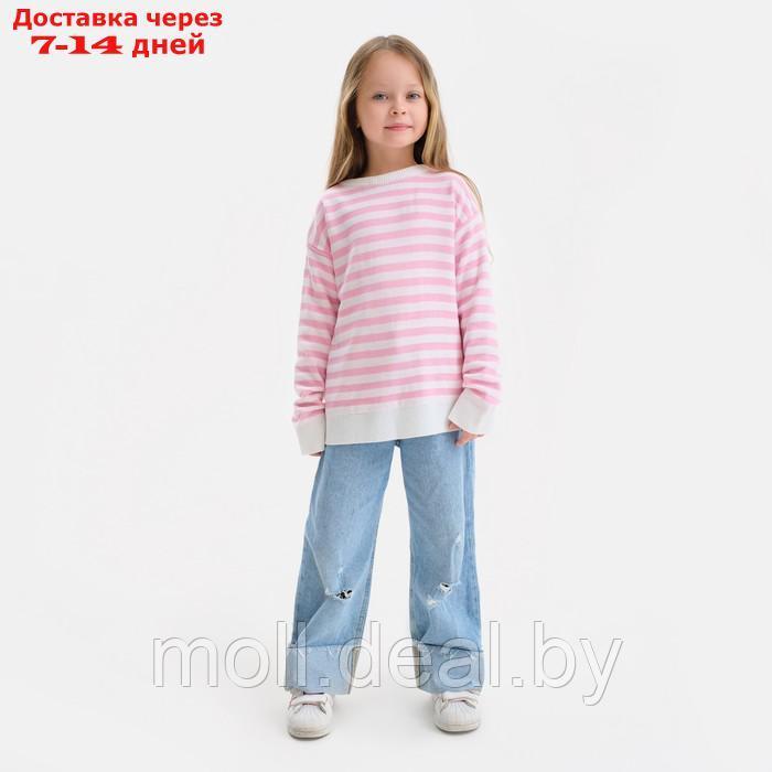 Джемпер детский KAFTAN, белый/розовый, р.32 (110-116 см) - фото 5 - id-p198321333