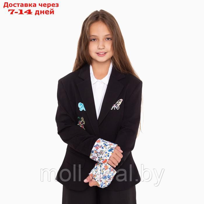 Пиджак для девочки, цвет чёрный, размер 36 (128-134 см) - фото 2 - id-p198322508