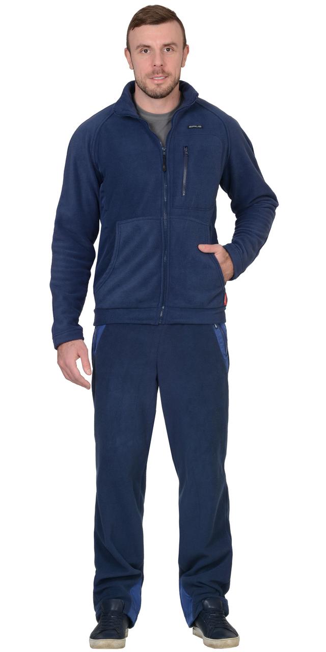 Куртка флисовая СИРИУС-АКТИВ синяя отделка синяя - фото 1 - id-p198359229