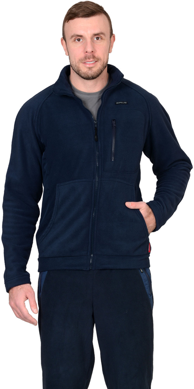 Куртка флисовая СИРИУС-АКТИВ синяя отделка синяя - фото 2 - id-p198359229