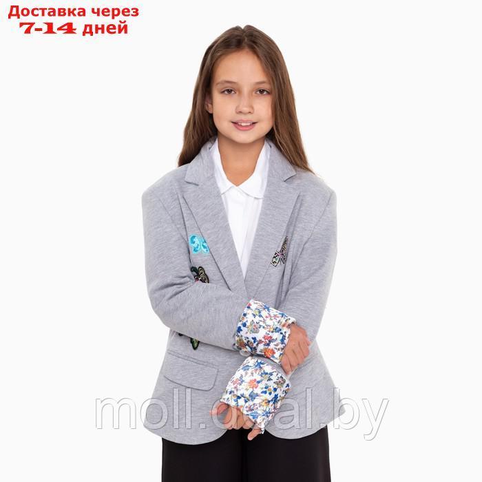 Пиджак для девочки Emporio Armani, серый меланж, 128-134 см (36) - фото 3 - id-p198322531