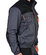 Куртка СИРИУС-МАНХЕТТЕН т.серый с оранж. и черным тк. стрейч пл. 250 г/кв.м, фото 5