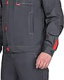 Куртка "СИРИУС-ФАВОРИТ-РОСС" темно-серая со светло-серым и красным, фото 4