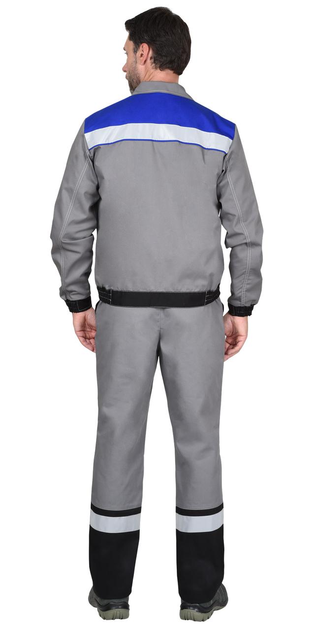 Костюм СИРИУС 5120 куртка, брюки средне-серый с васильковым и СОП - фото 2 - id-p198360292