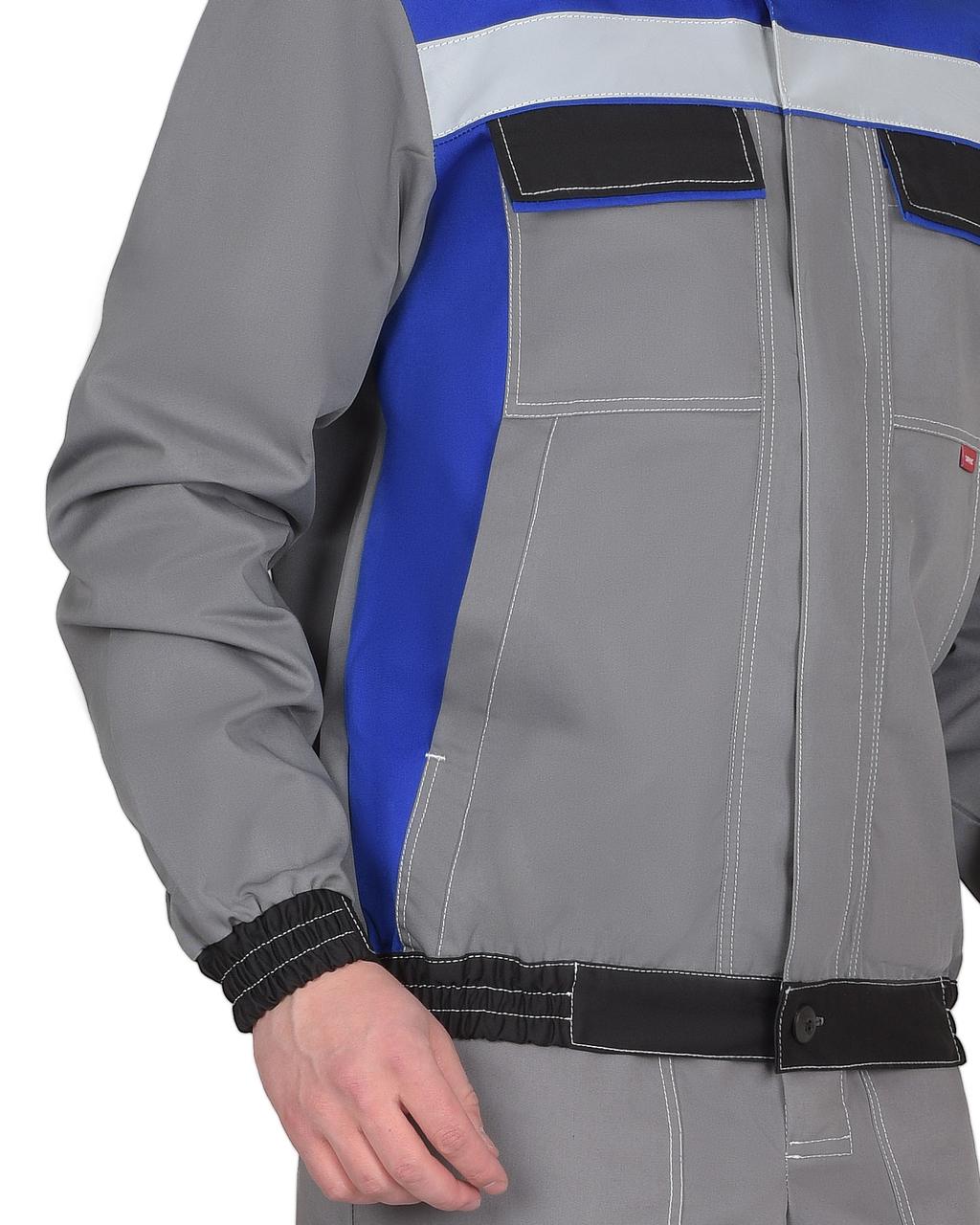 Костюм СИРИУС 5120 куртка, брюки средне-серый с васильковым и СОП - фото 8 - id-p198360292