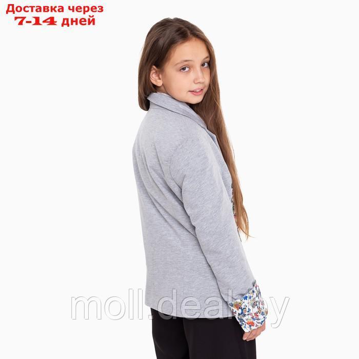 Пиджак для девочки Emporio Armani, серый меланж, 140-146 см (40) - фото 7 - id-p198322558