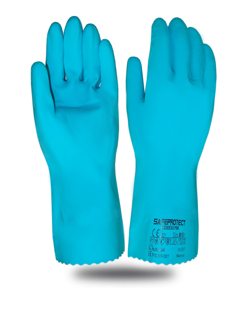Перчатки Safeprotect КЛИНХОУМ (латекс, хлопк.слой, толщ.0,40мм, дл.300мм) - фото 1 - id-p198360324