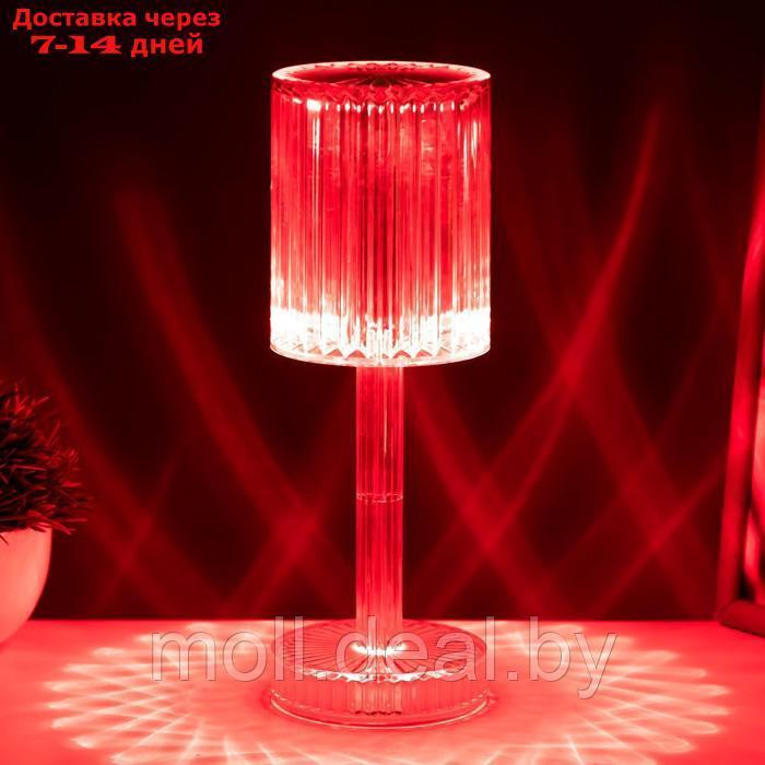 Настольная лампа с ПДУ "Джус" LED 16 цветов USB 8,5x8,5x25 см - фото 5 - id-p198327537