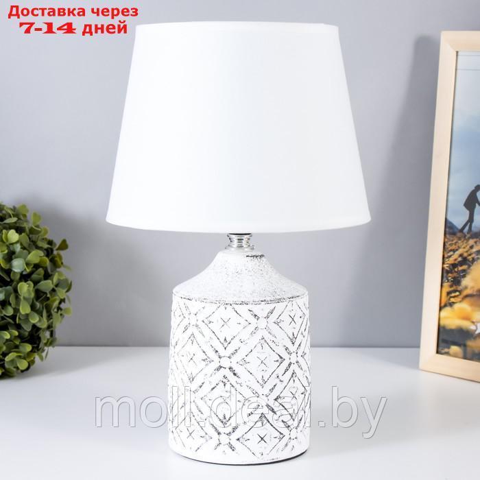 Настольная лампа "Ассанти" Е14 40Вт бело-серый 19,5х19,5х32 см - фото 1 - id-p198327554