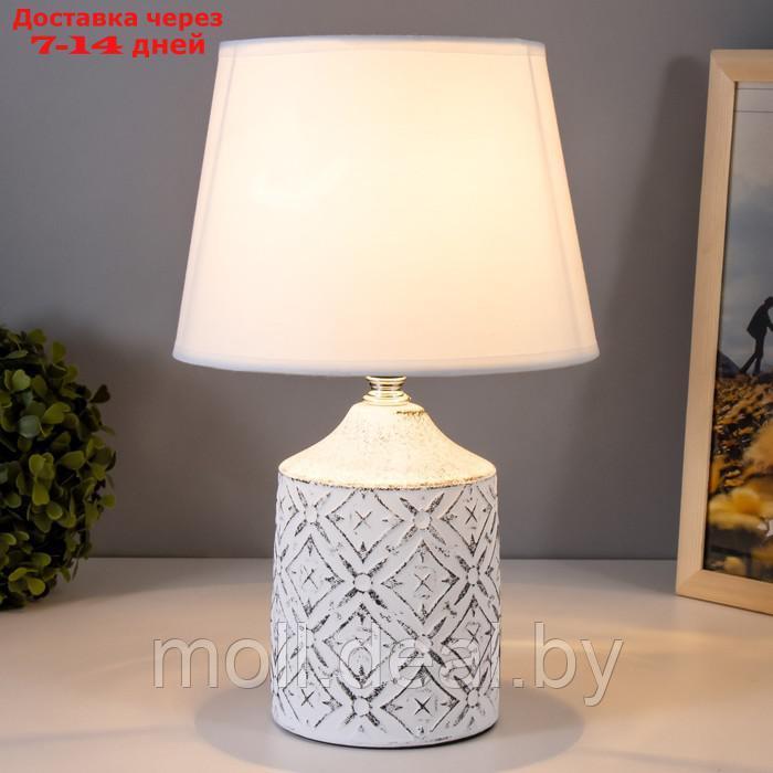 Настольная лампа "Ассанти" Е14 40Вт бело-серый 19,5х19,5х32 см - фото 2 - id-p198327554