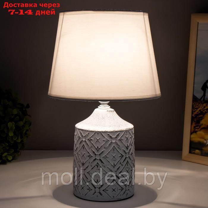 Настольная лампа "Ассанти" Е14 40Вт бело-серый 19,5х19,5х32 см - фото 3 - id-p198327554