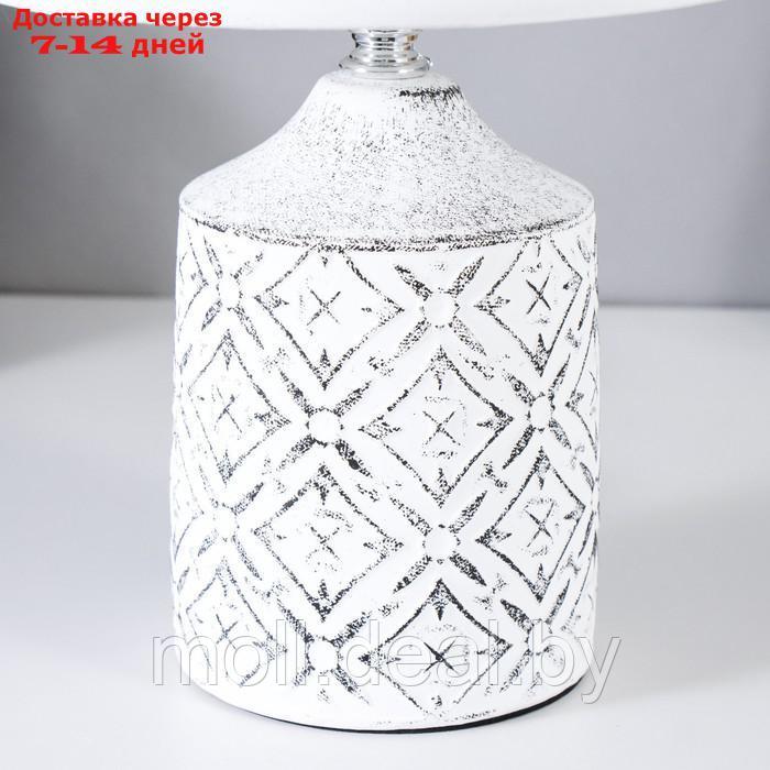 Настольная лампа "Ассанти" Е14 40Вт бело-серый 19,5х19,5х32 см - фото 6 - id-p198327554