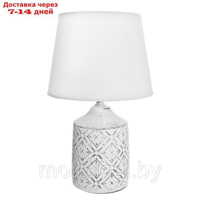 Настольная лампа "Ассанти" Е14 40Вт бело-серый 19,5х19,5х32 см - фото 8 - id-p198327554