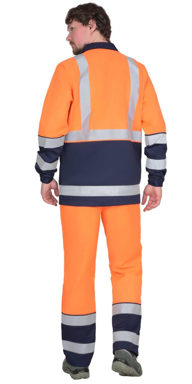 Куртка "Терминал-3-РОСС" оранжевая с темно-синим - фото 5 - id-p198358274