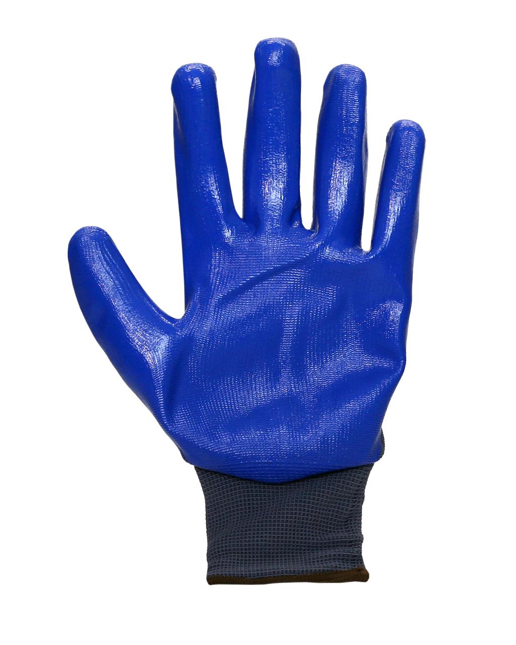 Перчатки Safeprotect НейпНит (нейлон+нитрил, серый с синим) - фото 3 - id-p198359392