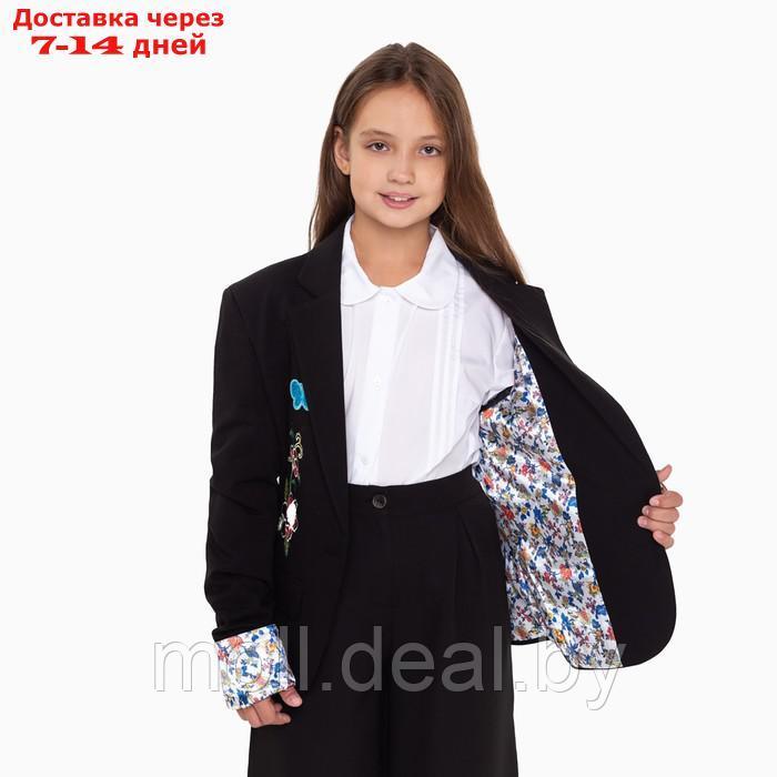 Пиджак для девочки, цвет чёрный, размер 38 (134-140 см) - фото 5 - id-p198322637