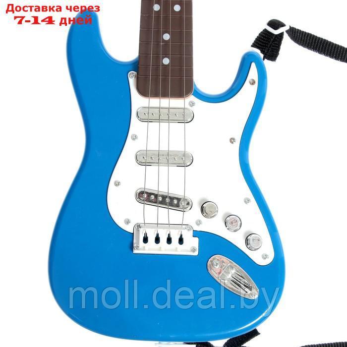 Игрушка музыкальная "Гитара рокер", звуковые эффекты, цвет синий - фото 3 - id-p198321472