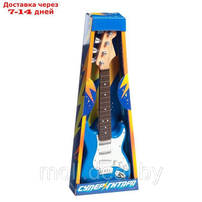 Игрушка музыкальная "Гитара рокер", звуковые эффекты, цвет синий - фото 5 - id-p198321472