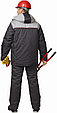 Костюм СИРИУС-ФАВОРИТ зимний: куртка дл., брюки тёмно-серый с серым, фото 2