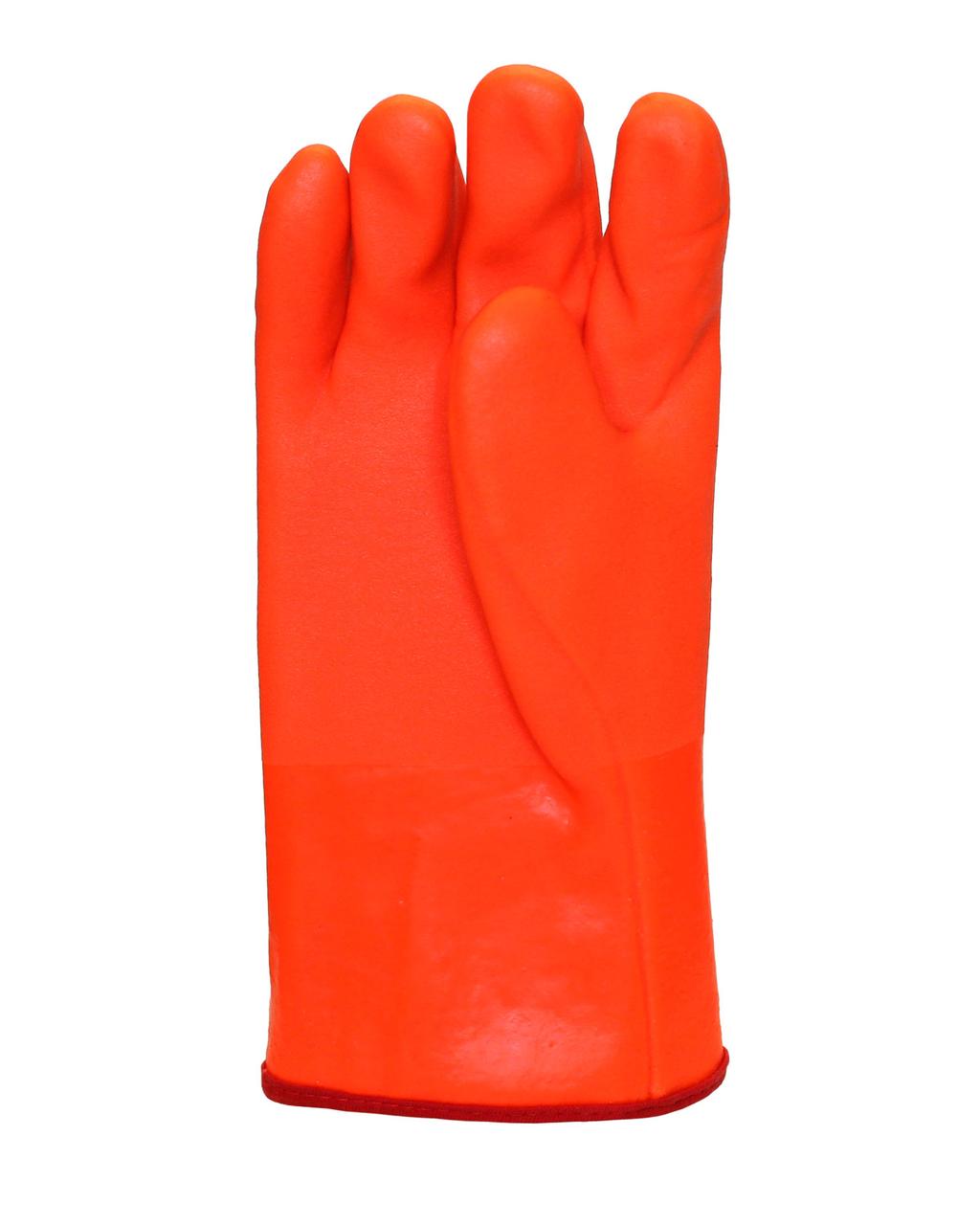 Перчатки утепленные Safeprotect ВИНТЕРЛЕ Оранж (ПВХ, утепл. х/б ткань с начесом) - фото 2 - id-p198359438