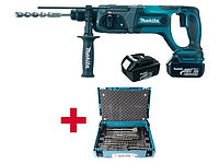 Аккум. перфоратор MAKITA DHR 241 RFE в чем. + Набор насадок MAKITA 17 шт. (B-53877) (18.0 В, 2 акк., 3.0 А/ч