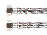 Подводка гибкая, SUS, гайка 3/4" - гайка 3/4" 100см AV Engineering (16 Bar, 100°С, теперь в пакете)