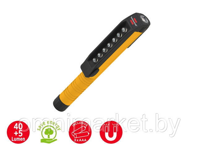 Фонарь светодиодный карманный 40+5Лм Brennenstuhl Penlight - фото 1 - id-p198387713