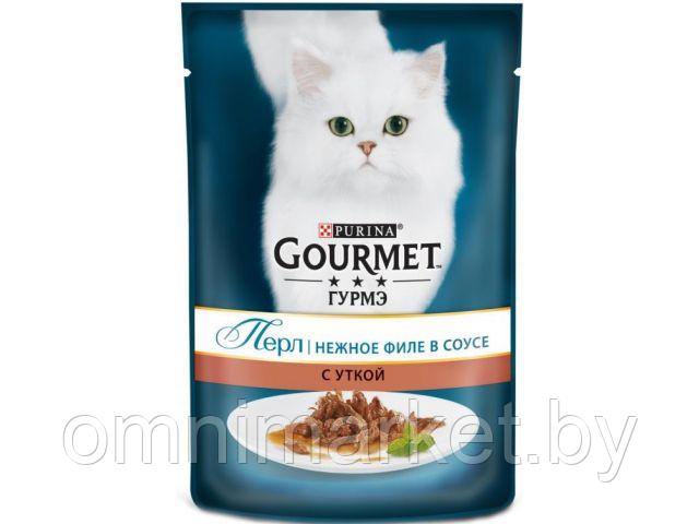 Корм для кошек консервир. с уткой в поливе 85 г Perle Gourmet