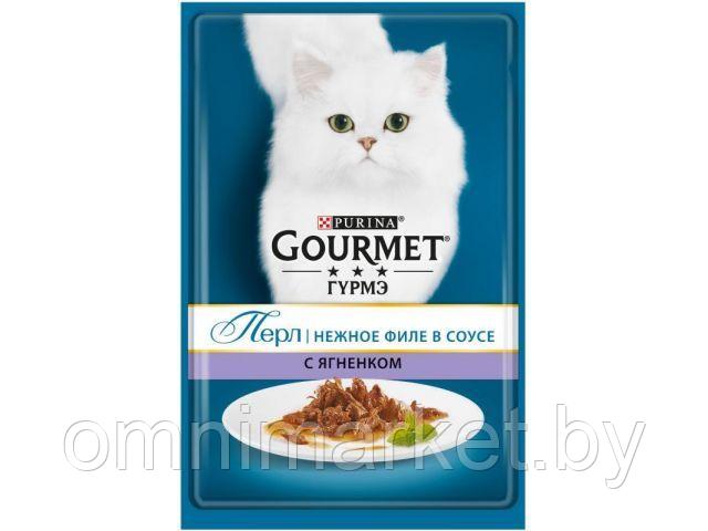 Корм для кошек консервир. с ягненком в поливе 85 г Perle Gourmet