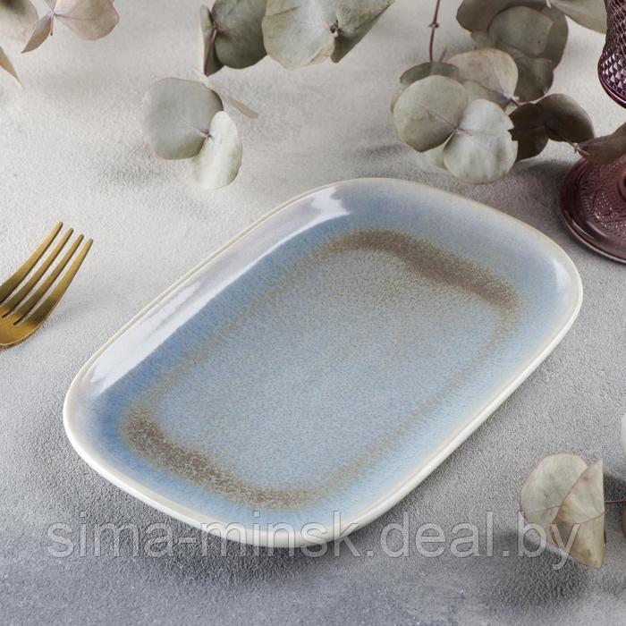 Блюдо фарфоровое для подачи Magistro Ocean, 20×13 см, цвет голубой - фото 2 - id-p198398493