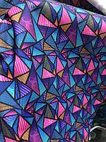 Ткань Оксфорд 600Д ПУ - цветные треугольники