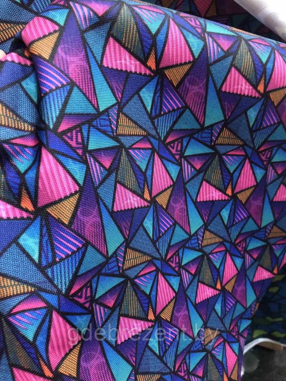 Ткань Оксфорд 600Д ПУ - цветные треугольники - фото 1 - id-p198405197