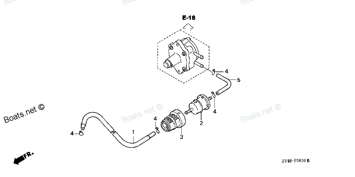 Фильтр топливный Honda BF4.5BK2/5AK2, 16910-GAH-690 - фото 4 - id-p6727879