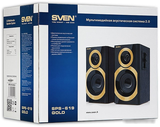 Акустика SVEN SPS-619 GOLD - фото 4 - id-p198410582