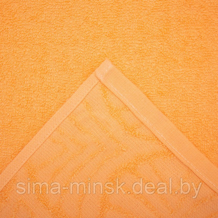 Полотенце махровое банное "Волна", размер 70х130 см, 300 г/м2, цвет оранжевый - фото 3 - id-p198399205