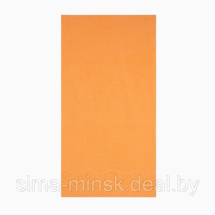 Полотенце махровое банное "Волна", размер 70х130 см, 300 г/м2, цвет оранжевый - фото 4 - id-p198399205