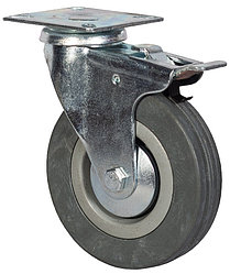 Колесо аппаратное поворотное с тормозом 50 мм