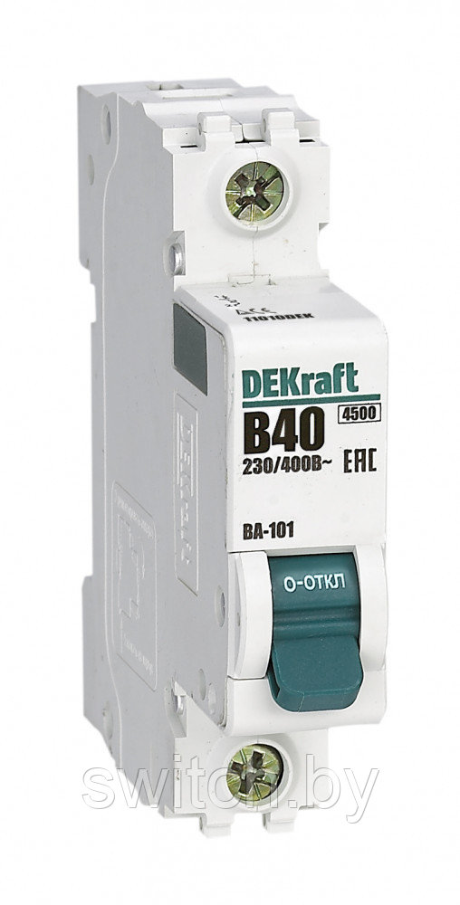 Автоматический выключатель DEKraft 1Р 40А х-ка B ВА-101 4,5кА 11010DEK ...
