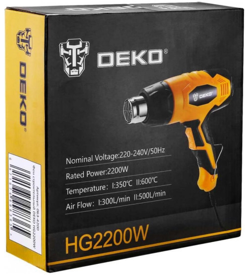 Промышленный фен Deko HG2200W - фото 4 - id-p198421642