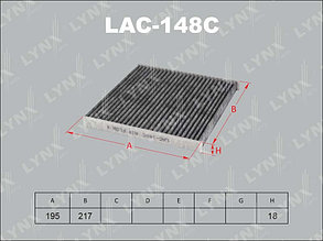 LAC148C LYNXAUTO фильтр салона! с корпусом\ Toyota Corolla 1.4-2.0D 00-07