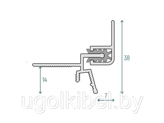 ТЕНЕВОЙ ПРОФИЛЬ ДЛЯ ГИПСОКАРТОНА KRAAB GIPS С ДЕМПФЕРОМ - фото 2 - id-p198451892